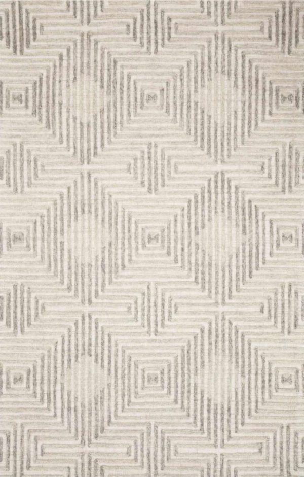 Ehren Grey and Silver Area Rug