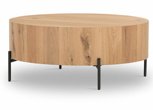 Eaton Drum Coffee Table - Light Oak Resin