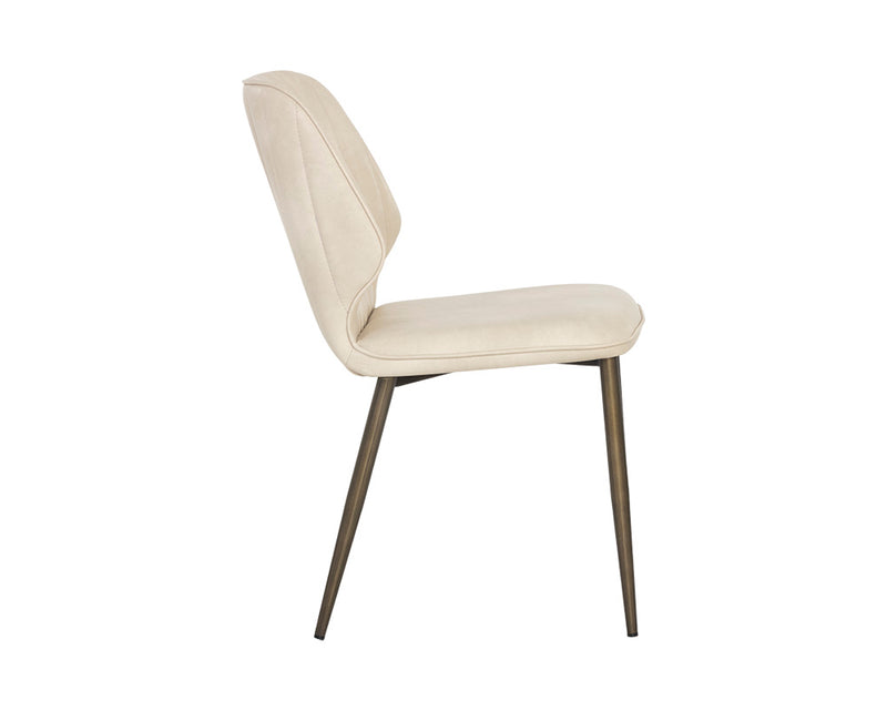 Hilary Dining Chair - Cream Leatherette