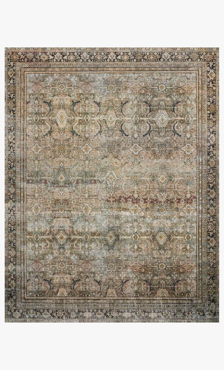 Layla Olive and Charcoal Area Rug