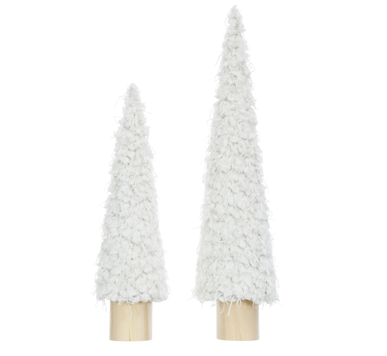 Fabric Cone Tree with Wood Base Large – Arcadia Modern Home