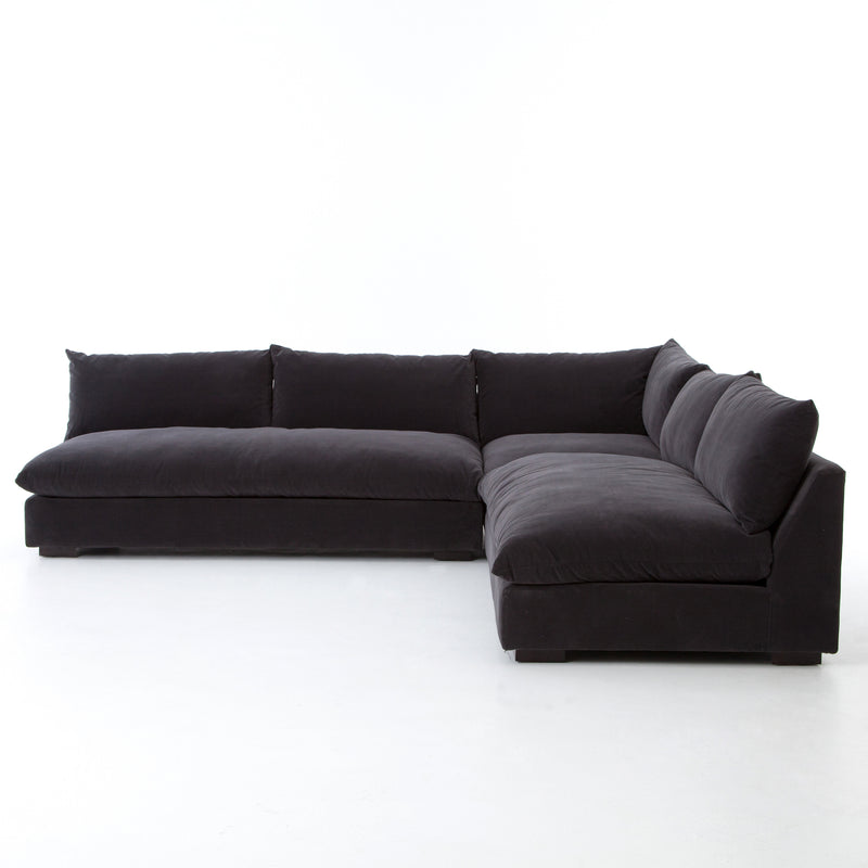 Grant 3 Piece Sectional - Charcoal
