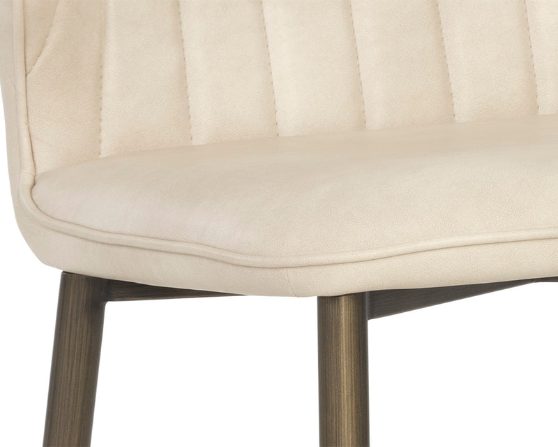 Hilary Dining Chair - Cream Leatherette