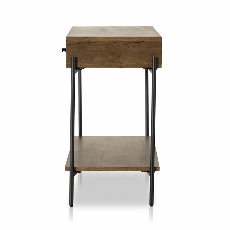 Eaton Console Table - Amber Oak Resin