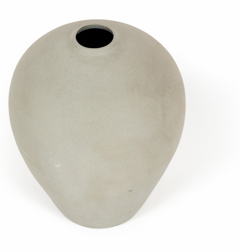Izan Vase - Light Grey Matte Ceramic