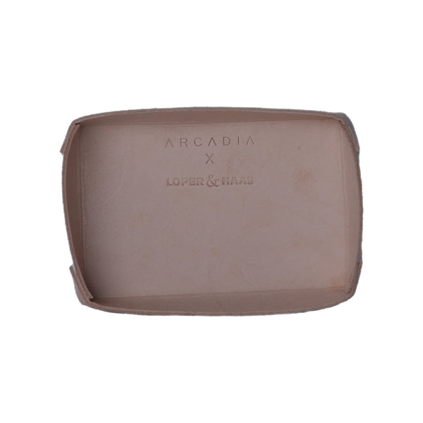 Leather Valet Tray - Nude