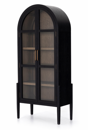 Tolle Cabinet - Drifted Matte Black with Drifted Oak