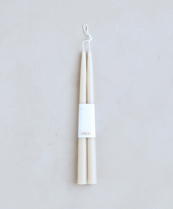 Dipped Taper Candle - Parchment