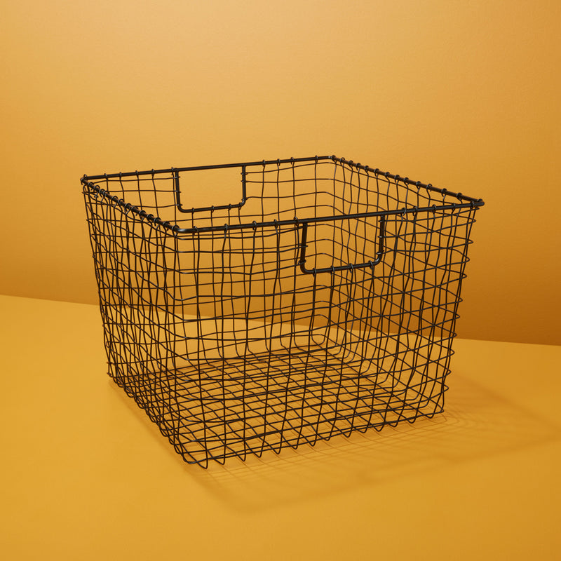 Black Square Wire Basket