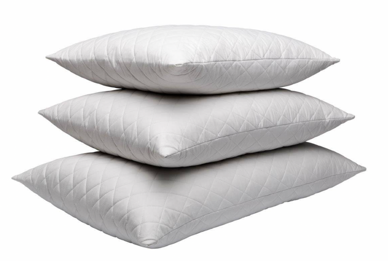 Quilted White Goose Feather Cushion - Medium