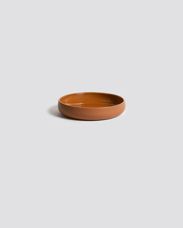 Stoneware Pasta/Salad Plate | Edan | Matte Terracotta/Satin Terracotta