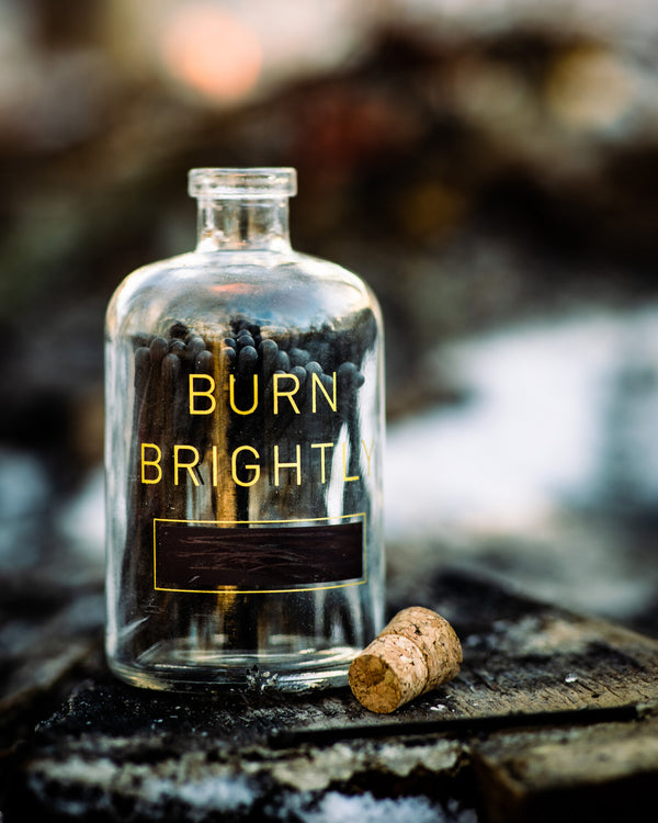 Apothecary Match Bottle Large- Burn Brightly