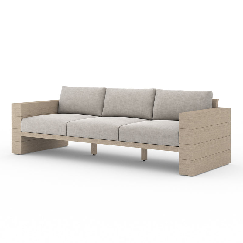Leroy 3 Seater Outdoor Sofa - Washed Brown - Stone Grey