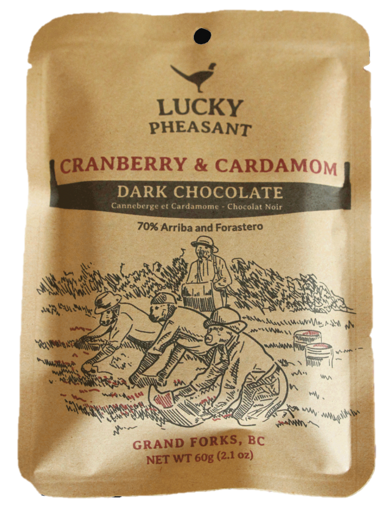 Lucky Pheasant - Cranberry &amp; Cardamom - Dark Chocolate Bar