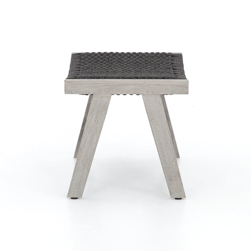 Delano Outdoor Footstool - Weathered Grey