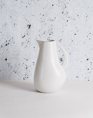 Kuduo Stoneware Pitcher - Matte White