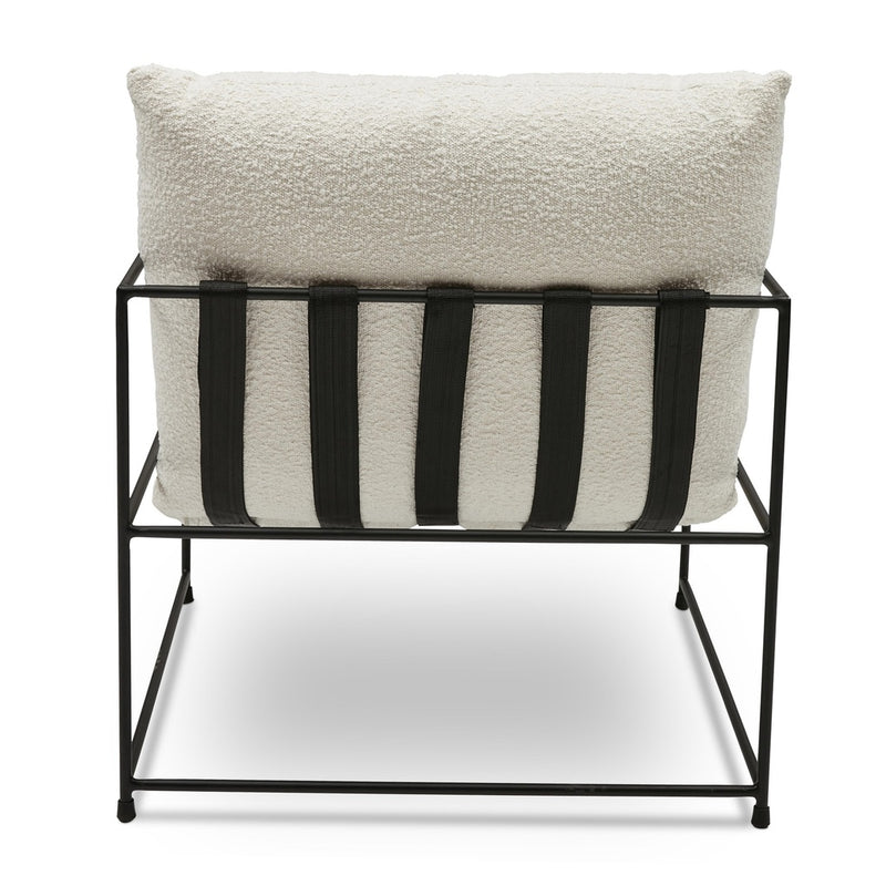 Nadia Accent Chair - White Boucle