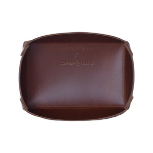 Leather Valet Tray - Tobacco