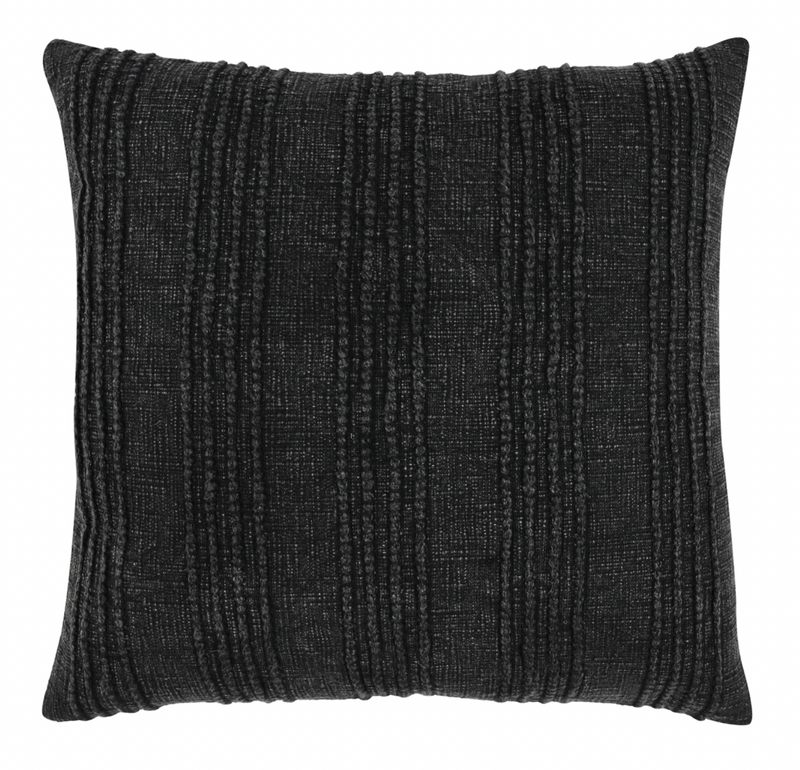 Penny Stonewashed Cushion - Black
