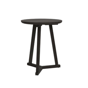 Oak Tripod Table - Black