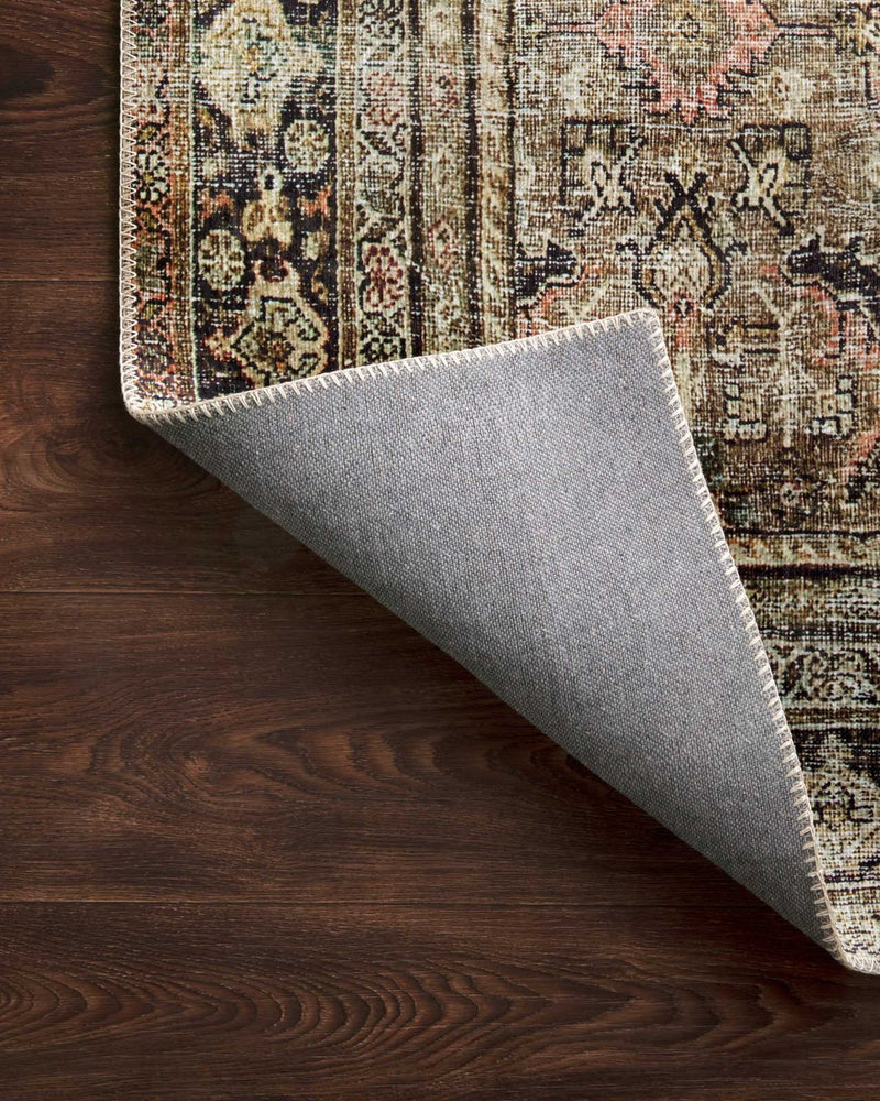 Layla Olive and Charcoal Area Rug