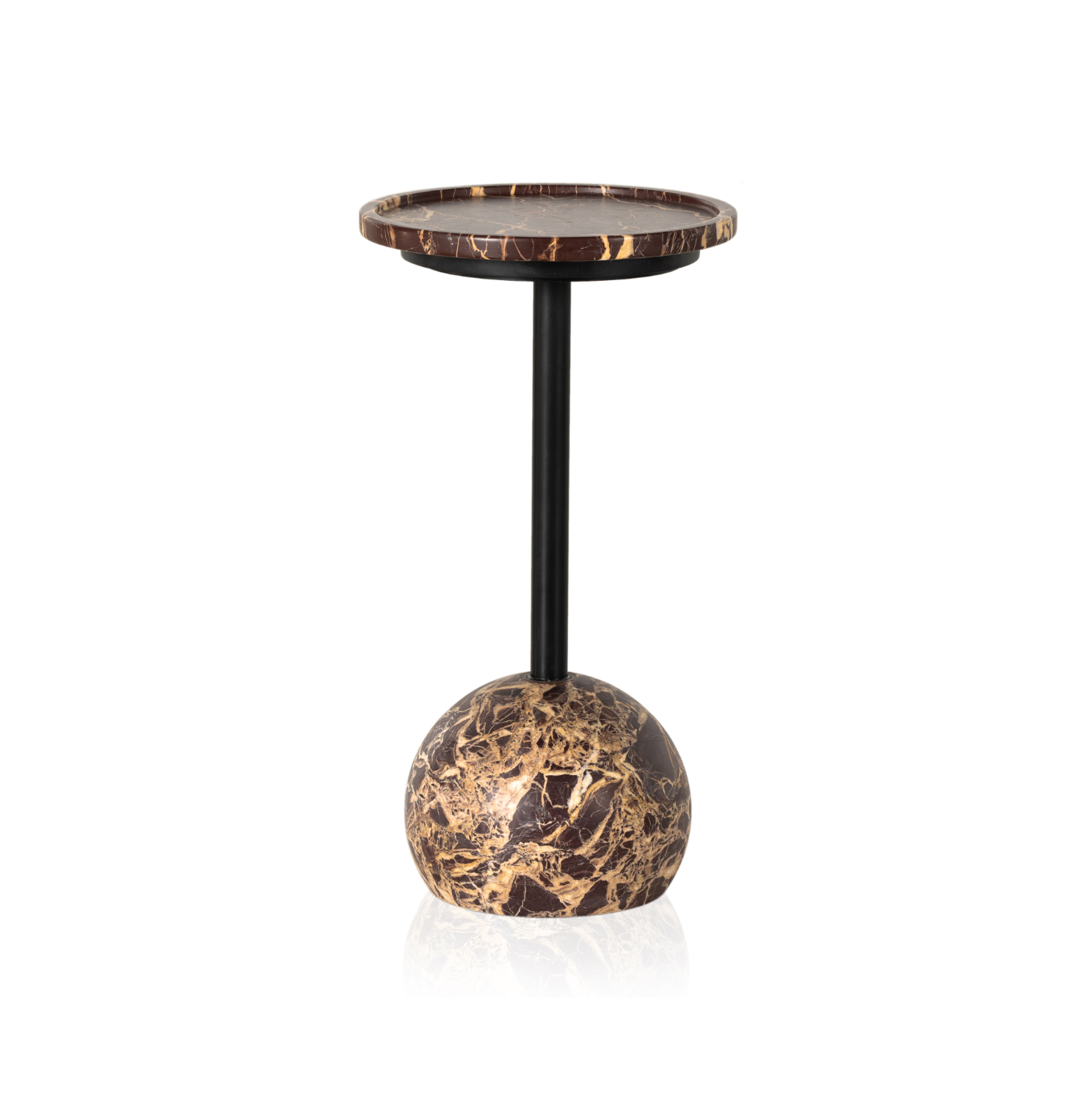 Viola Accent Table Merlot Marble Arcadia Modern Home