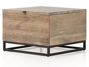 Kelby Storage Bunching Table - Light Wash Carved