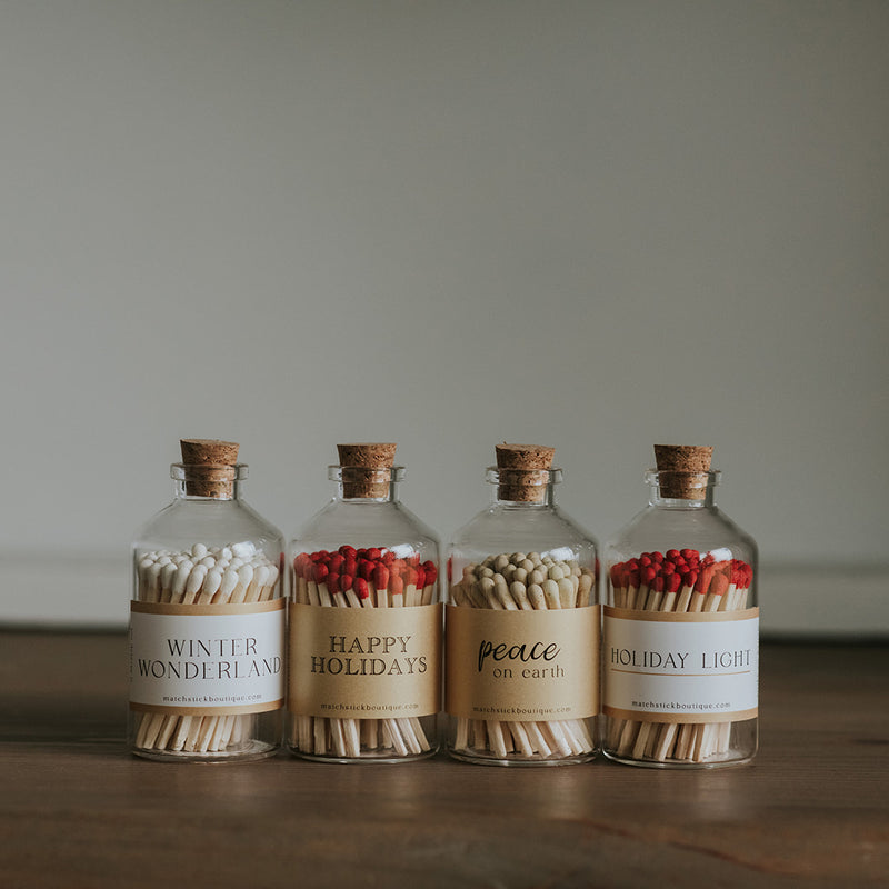 Holiday Light | Red Tip Matches &amp; Apothecary Jar