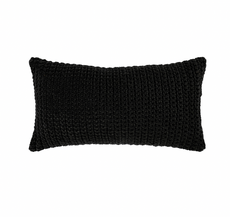 Marnie Black Outdoor Cushion - Lumbar