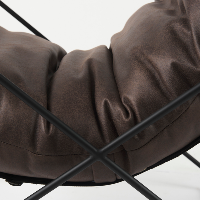 Kennedy Accent Chair - Brown Vegan Leather